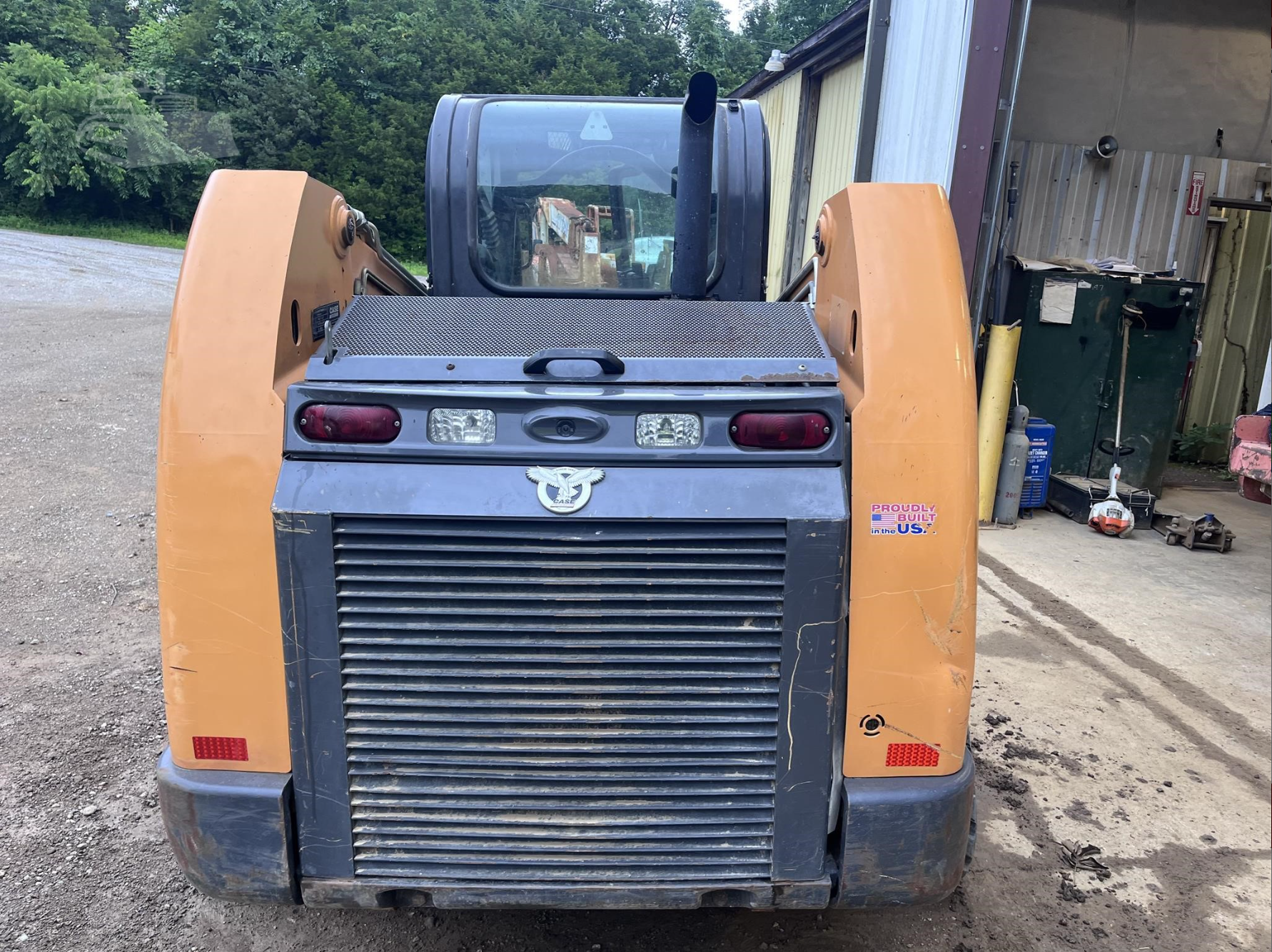 Rear view of compact loader